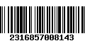 Código de Barras 2316857008143