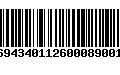 Código de Barras 231694340112600089001008