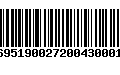 Código de Barras 231695190027200430001171