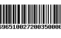 Código de Barras 231696510027200350000952