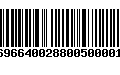 Código de Barras 231696640028800500001445