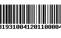 Código de Barras 231819310041201100004539