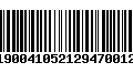 Código de Barras 2319004105212947001205