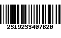 Código de Barras 2319233407820