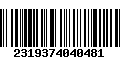 Código de Barras 2319374040481