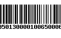 Código de Barras 232050130000100650006507