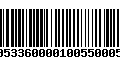 Código de Barras 232053360000100550005509