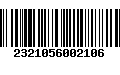 Código de Barras 2321056002106