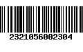 Código de Barras 2321056002304