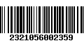 Código de Barras 2321056002359