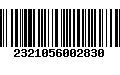 Código de Barras 2321056002830