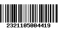 Código de Barras 2321105004419