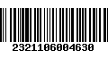 Código de Barras 2321106004630