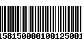 Código de Barras 232158150000100125001258