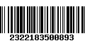 Código de Barras 2322183500893