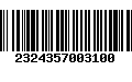 Código de Barras 2324357003100