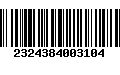 Código de Barras 2324384003104