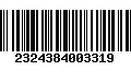 Código de Barras 2324384003319