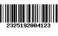 Código de Barras 2325192004123