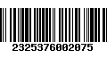 Código de Barras 2325376002075