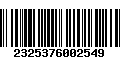 Código de Barras 2325376002549