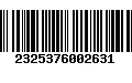 Código de Barras 2325376002631