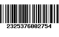 Código de Barras 2325376002754