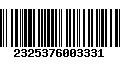 Código de Barras 2325376003331