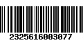 Código de Barras 2325616003077