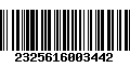 Código de Barras 2325616003442