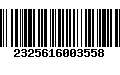 Código de Barras 2325616003558