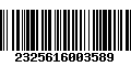 Código de Barras 2325616003589