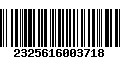 Código de Barras 2325616003718