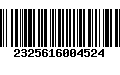 Código de Barras 2325616004524