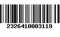 Código de Barras 2326410003119