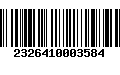 Código de Barras 2326410003584