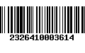 Código de Barras 2326410003614