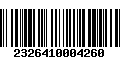 Código de Barras 2326410004260