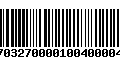 Código de Barras 232703270000100400004003