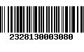 Código de Barras 2328130003080