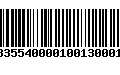 Código de Barras 232835540000100130001305