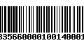 Código de Barras 232835660000100140001406