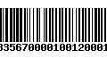 Código de Barras 232835670000100120001203