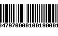 Código de Barras 232847970000100190001901