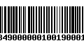 Código de Barras 232849000000100190001903