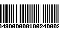 Código de Barras 232849000000100240002409