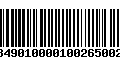 Código de Barras 232849010000100265002650