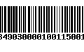 Código de Barras 232849030000100115001152