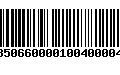 Código de Barras 232850660000100400004009