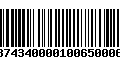 Código de Barras 232874340000100650006502